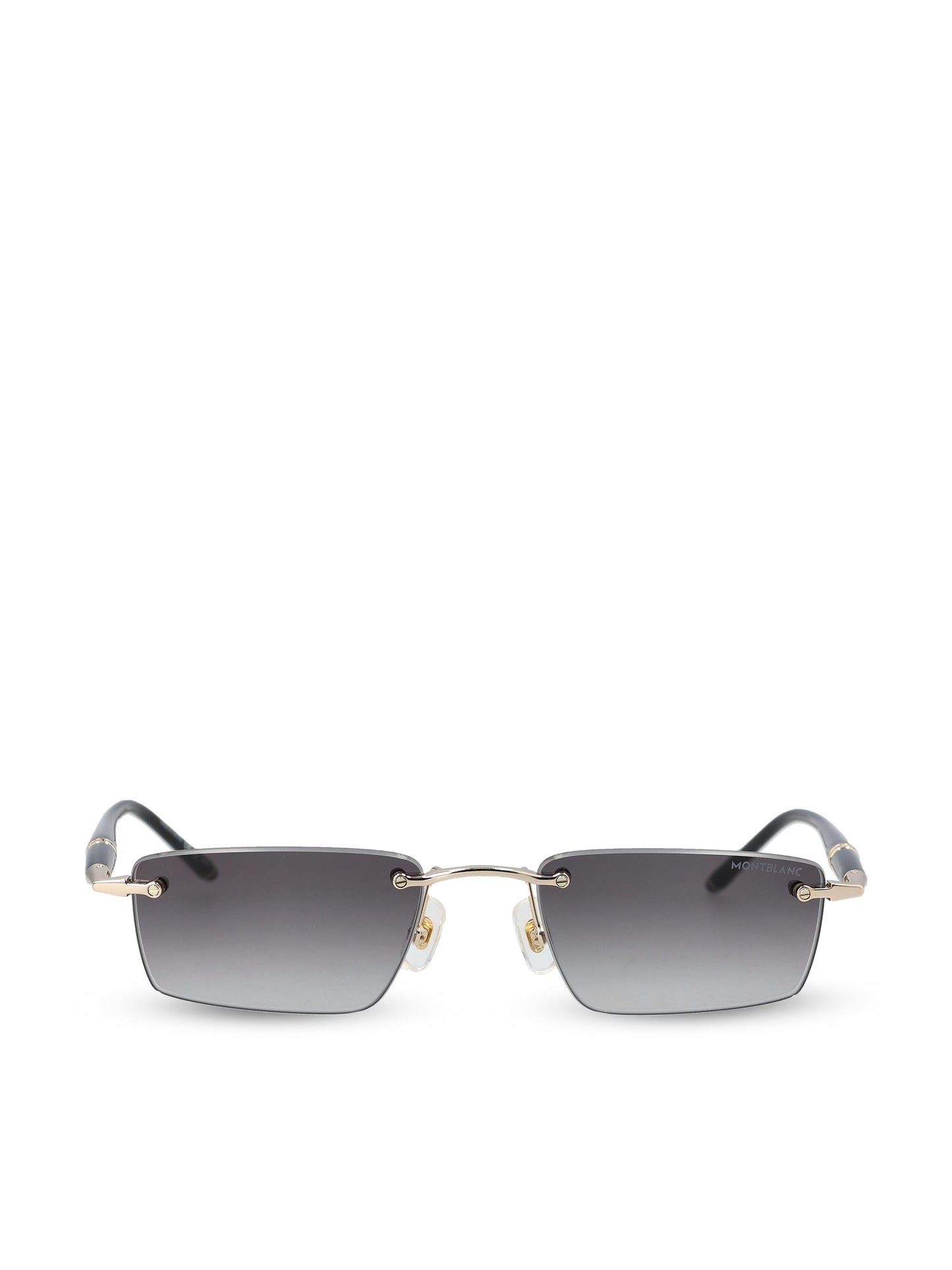 Occhiali da sole in metallo MB0484S GOLD-BLACK-GREY MONTBLANC 