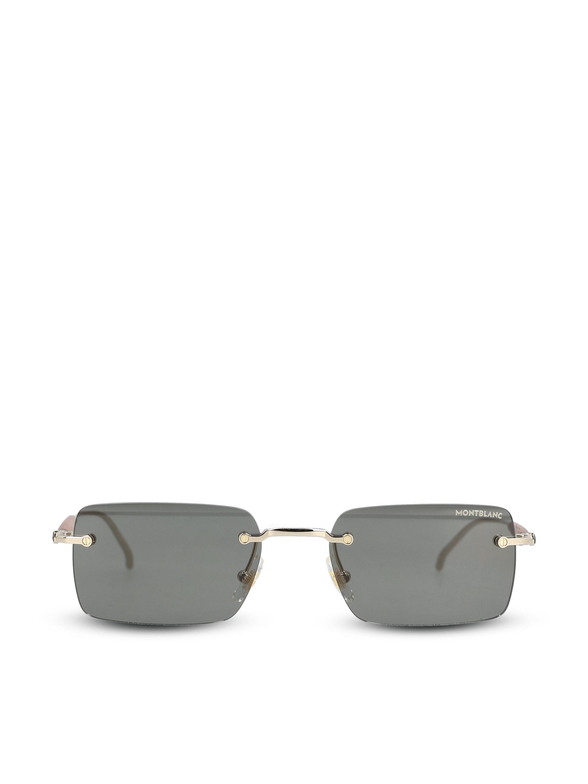 Occhiali da sole realizzati in metallo. MB0453S GOLD-GOLD-GREY MONTBLANC 