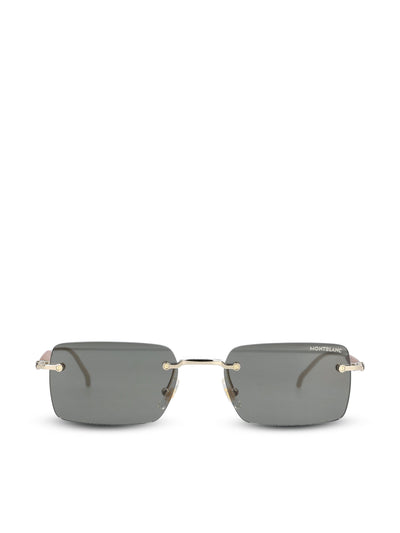 Occhiali da sole realizzati in metallo. MB0453S GOLD-GOLD-GREY MONTBLANC 