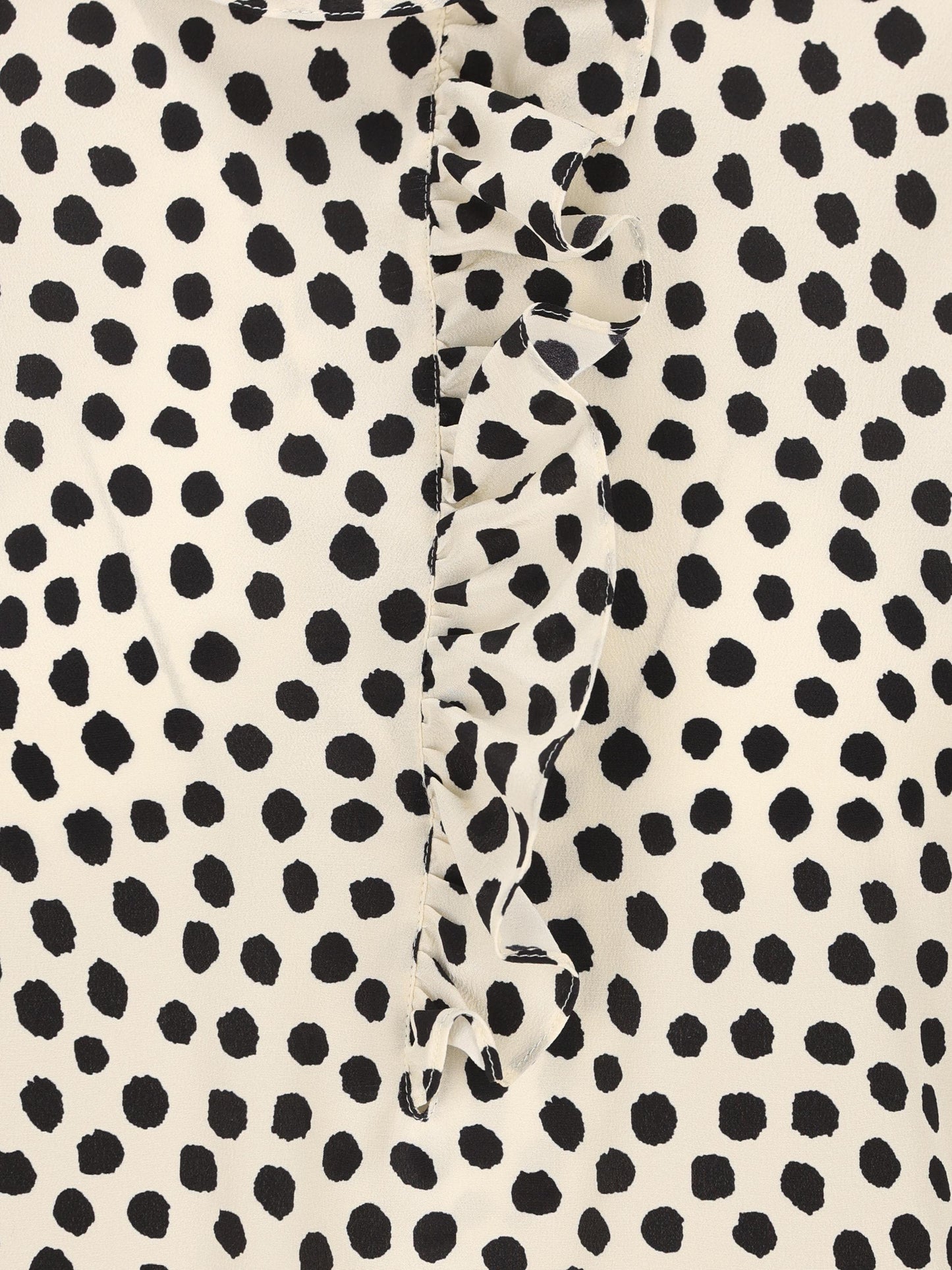 Top con volant a maniche corte in crêpe de chine. CH26SHT33306 94Q CHLOE' 