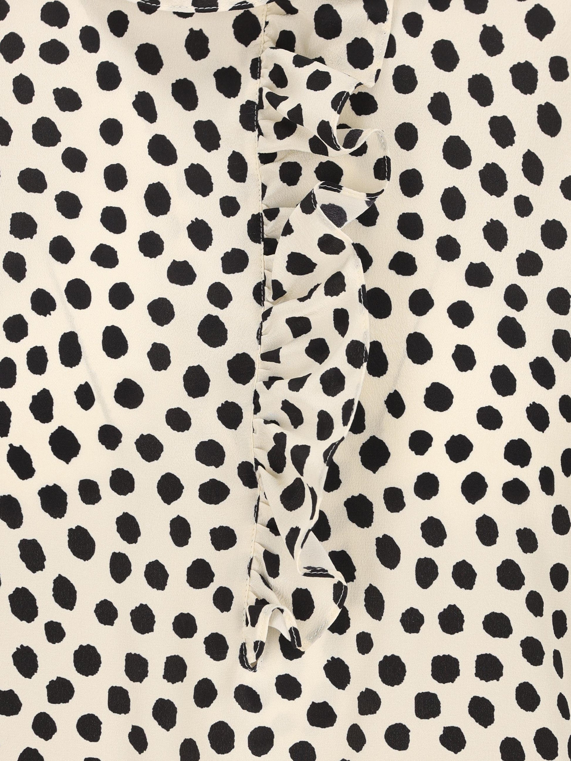 Top con volant a maniche corte in crêpe de chine. CH26SHT33306 94Q CHLOE' 