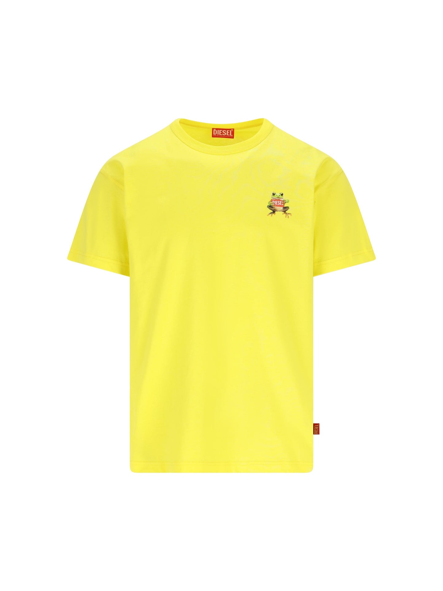 T-shirt con stampa di rana e logo A21651 0PLAT21I DIESEL 