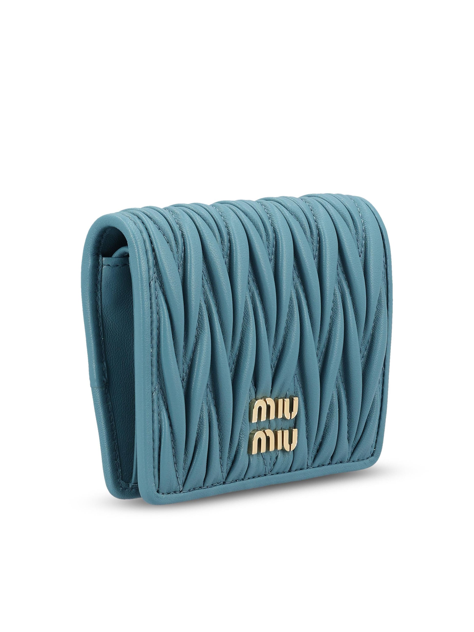 Portafoglio piccolo in nappa matelassé 5MV204 AFPPF0F16 MIU MIU 