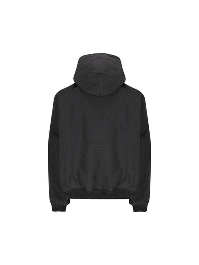 Hoodie in denim Trompe L'Œil con ricamo Loop Sports Icon 838688 TSWB31140 BALENCIAGA 
