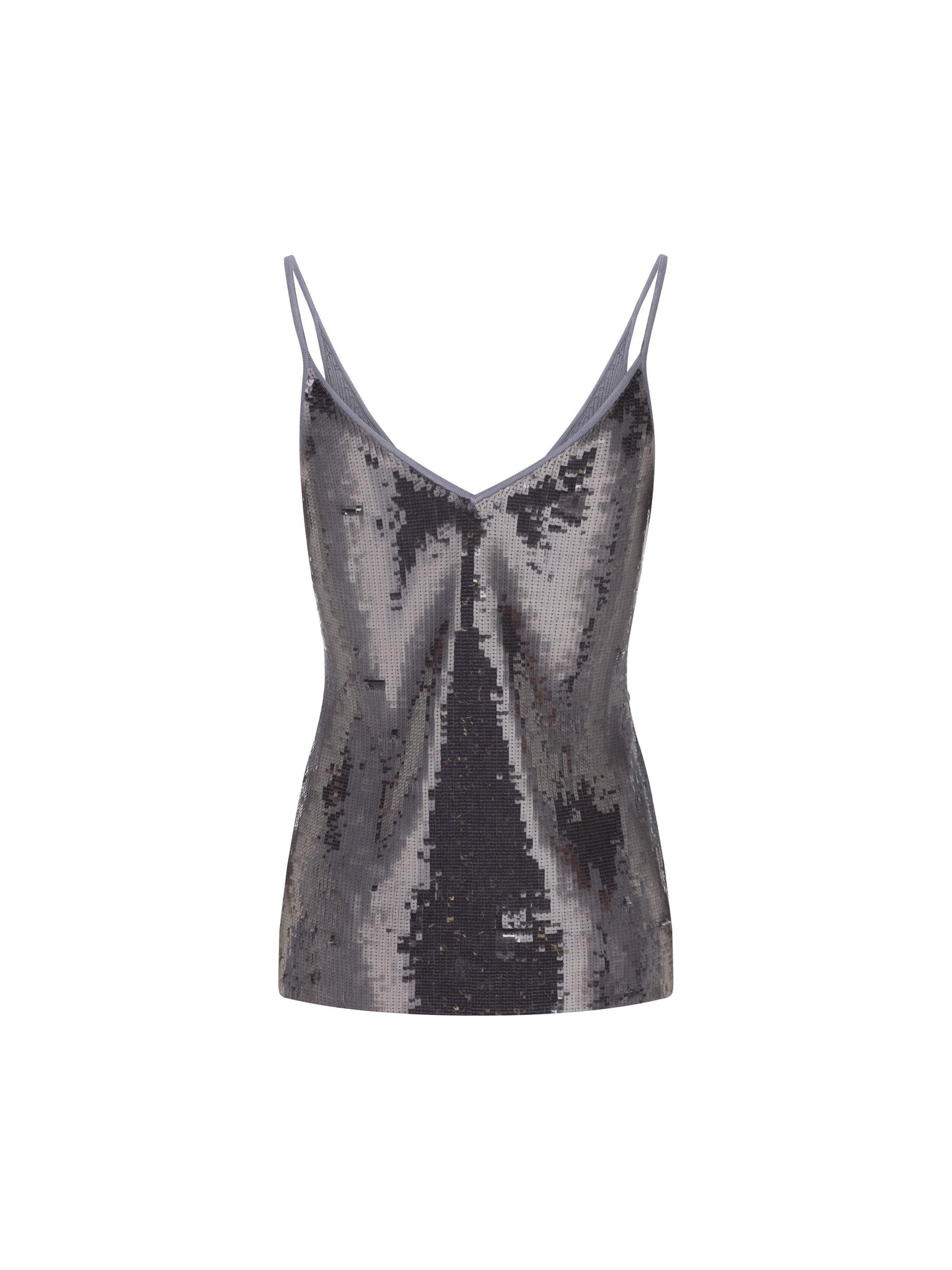 Top con paillette squadrate dal finish wet 13H366 786247001 SALVATORE FERRAGAMO 