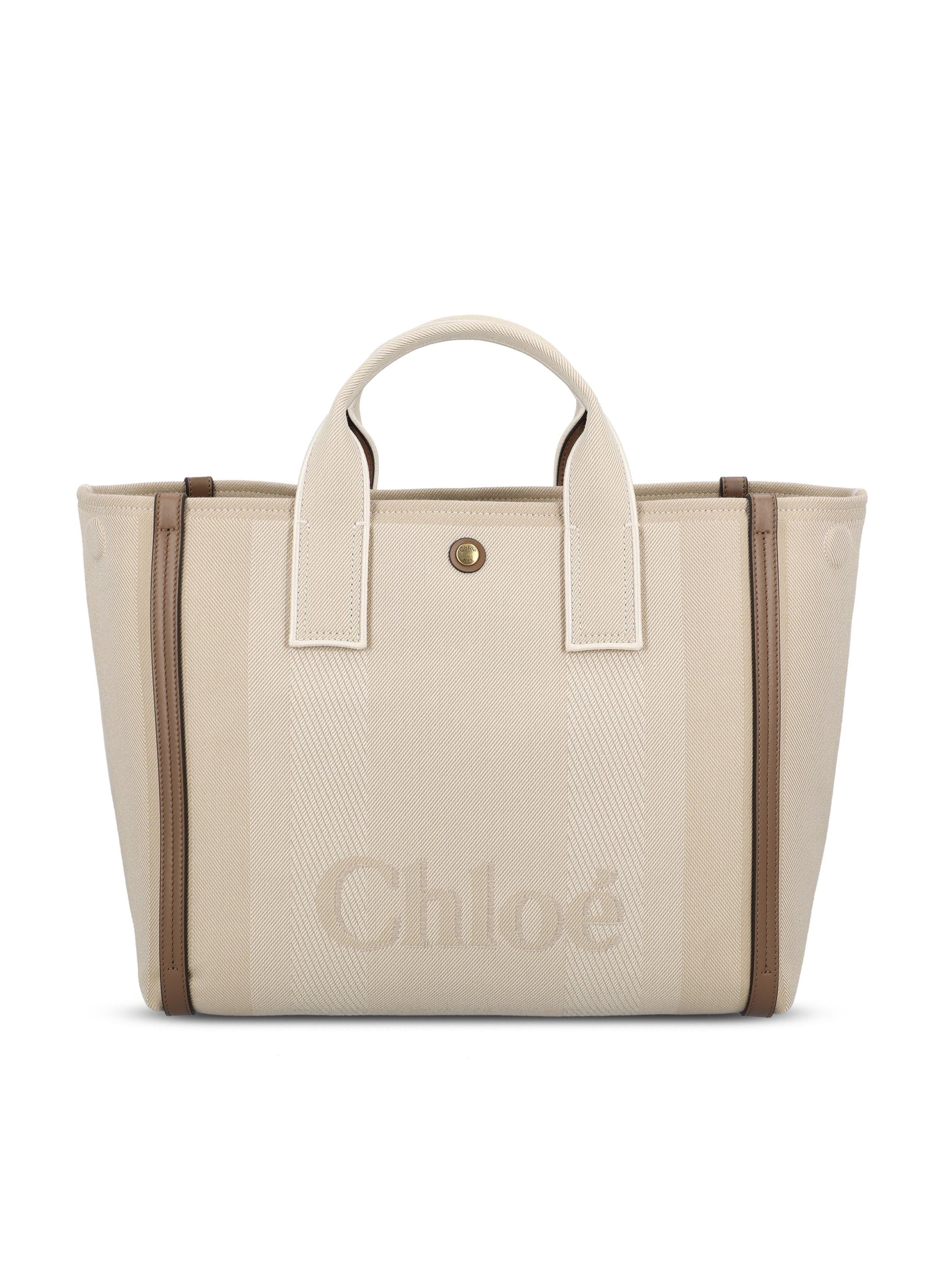 Tote Bag Chloé Carry in tela di cotone. CHC25SS910O65 23N CHLOE' 