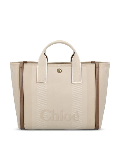 Tote Bag Chloé Carry in tela di cotone. CHC25SS910O65 23N CHLOE' 