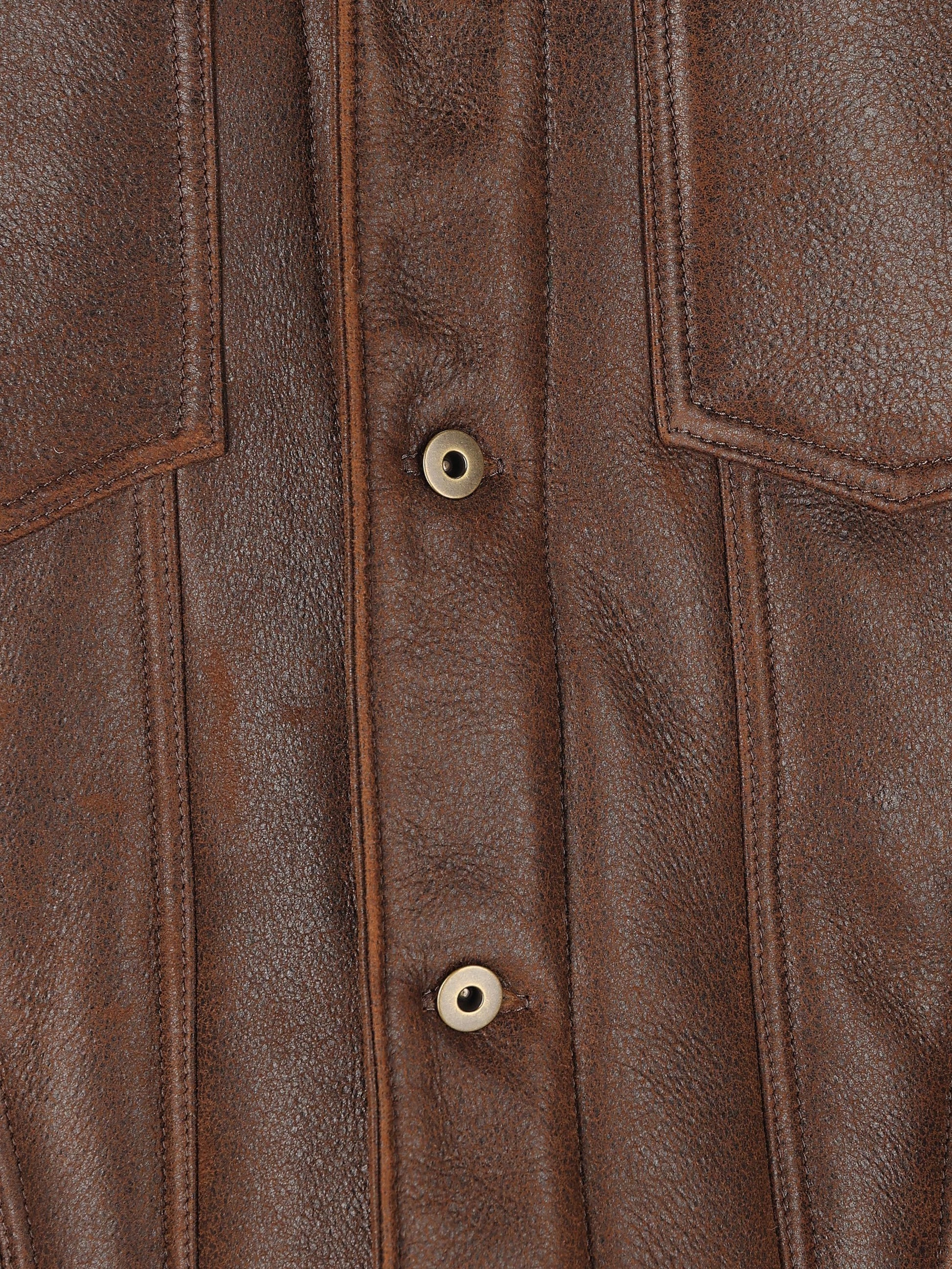 Giacca realizzata in pelle ovina. 49502 rust SALVATORE SANTORO 