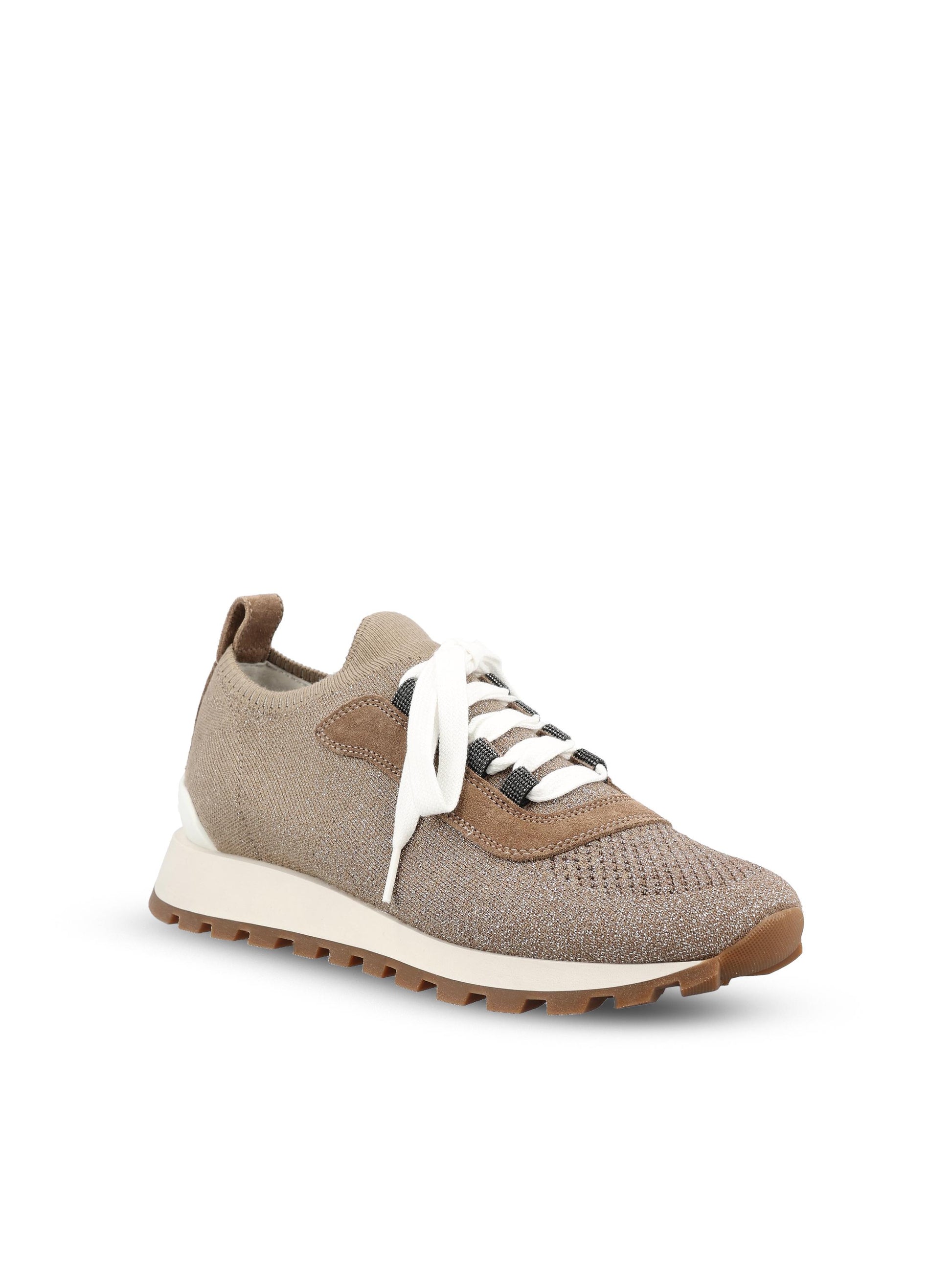 Sneakers realizzate in camoscio e maglia di cotone MZ35G2490 C9447 BRUNELLO CUCINELLI 