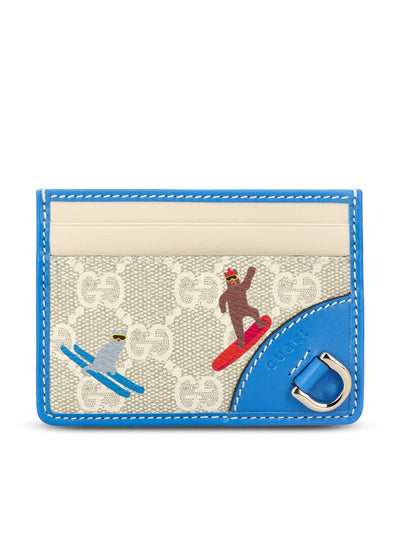 Portacarte realizzato in tessuto e pelle. 859675 FAFRT9649 GUCCI 