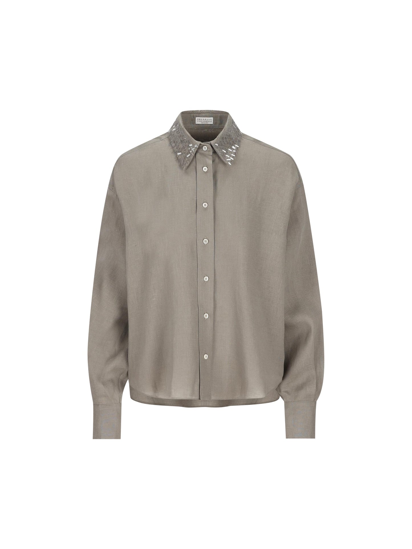 Camicia realizzata in lino. MA698RH306 C1063 BRUNELLO CUCINELLI 