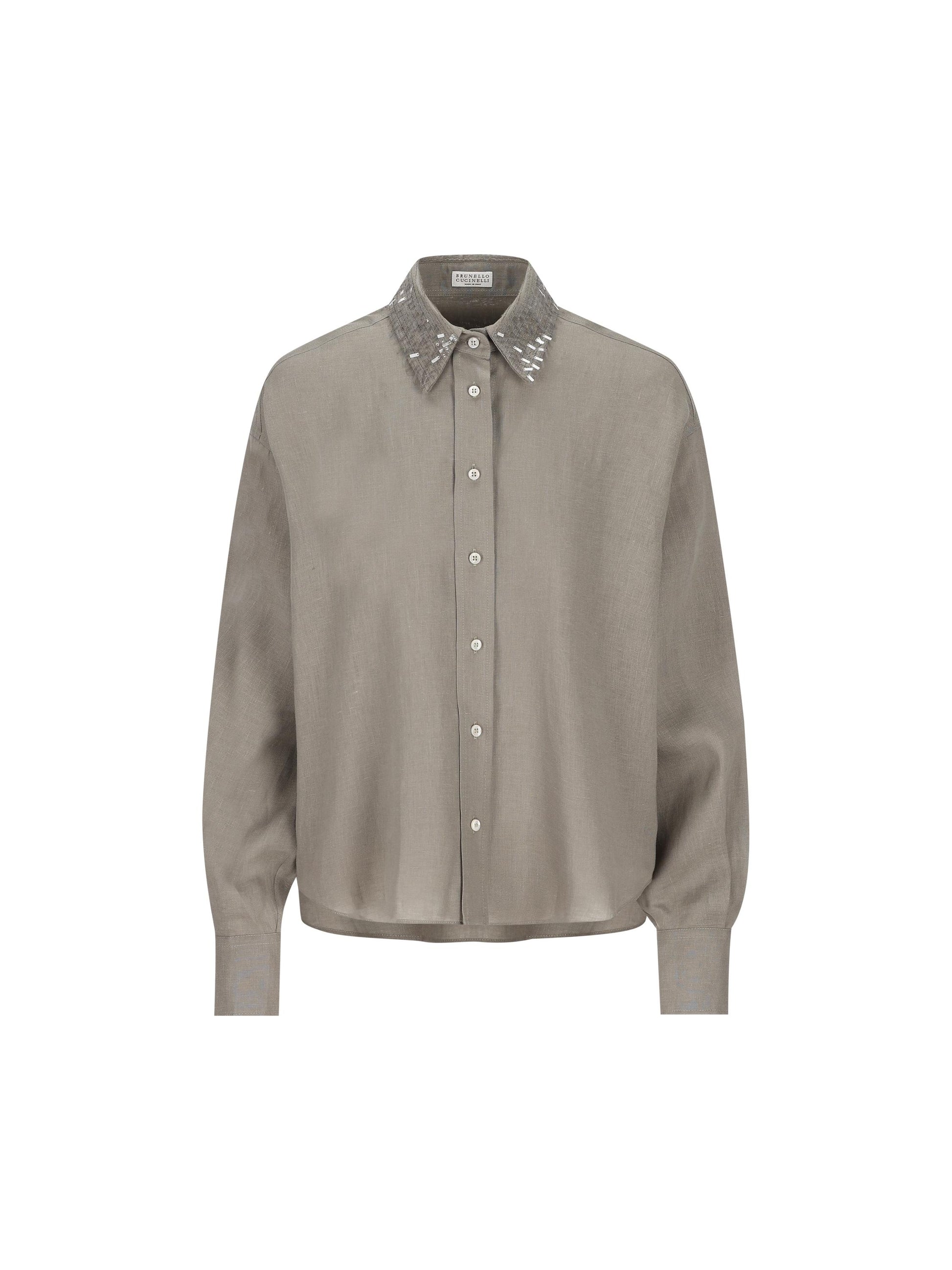 Camicia realizzata in lino. MA698RH306 C1063 BRUNELLO CUCINELLI 