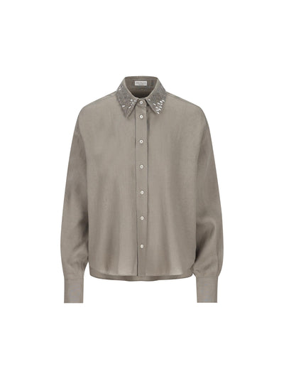 Camicia realizzata in lino. MA698RH306 C1063 BRUNELLO CUCINELLI 