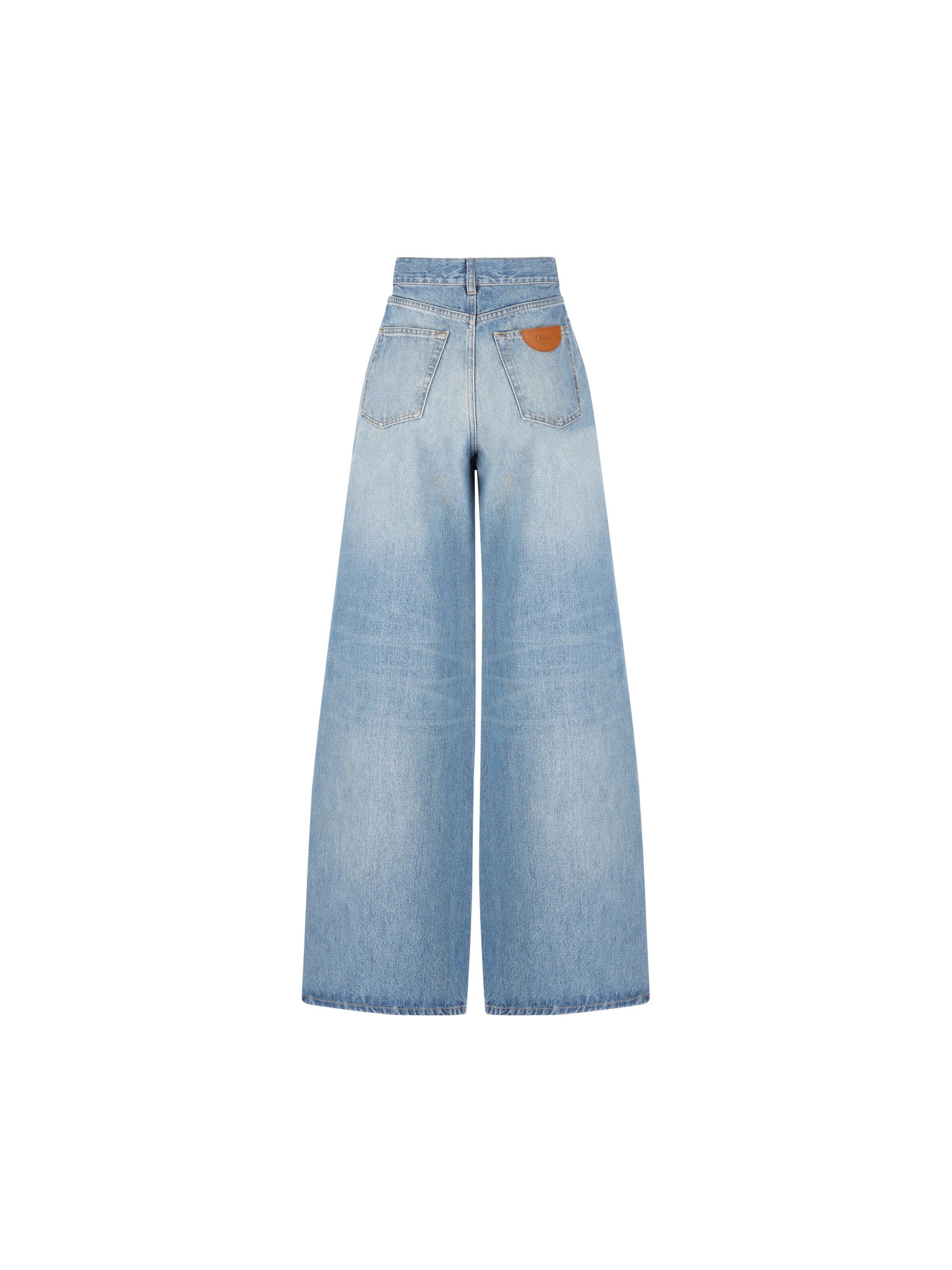 Jeans a gamba ampia e vita alta in denim CH26SDP02252 40R CHLOE' 