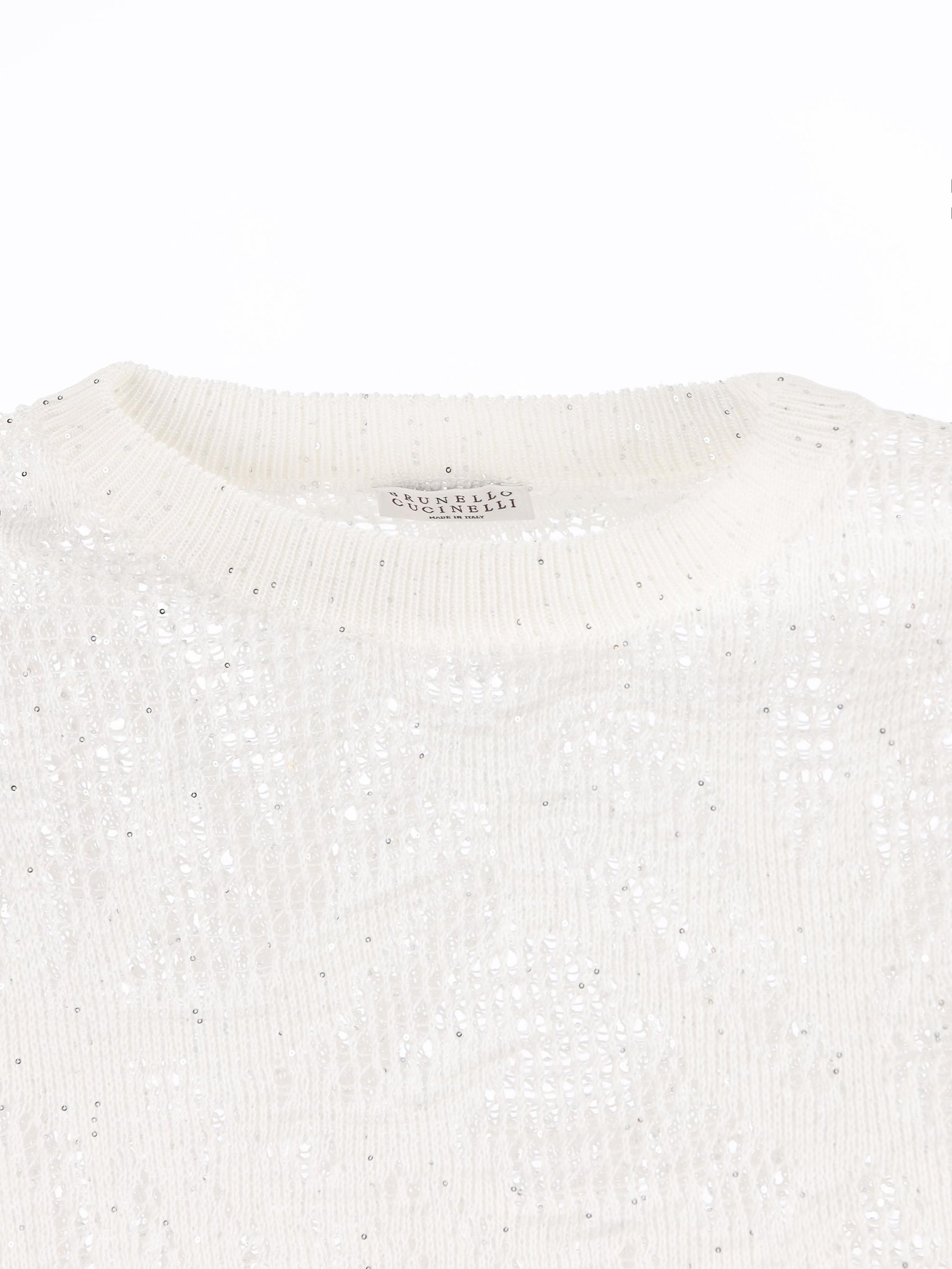 T-shirt Dazzling Water Lillies in maglia di lino e cotone MDT771010 C159 BRUNELLO CUCINELLI 