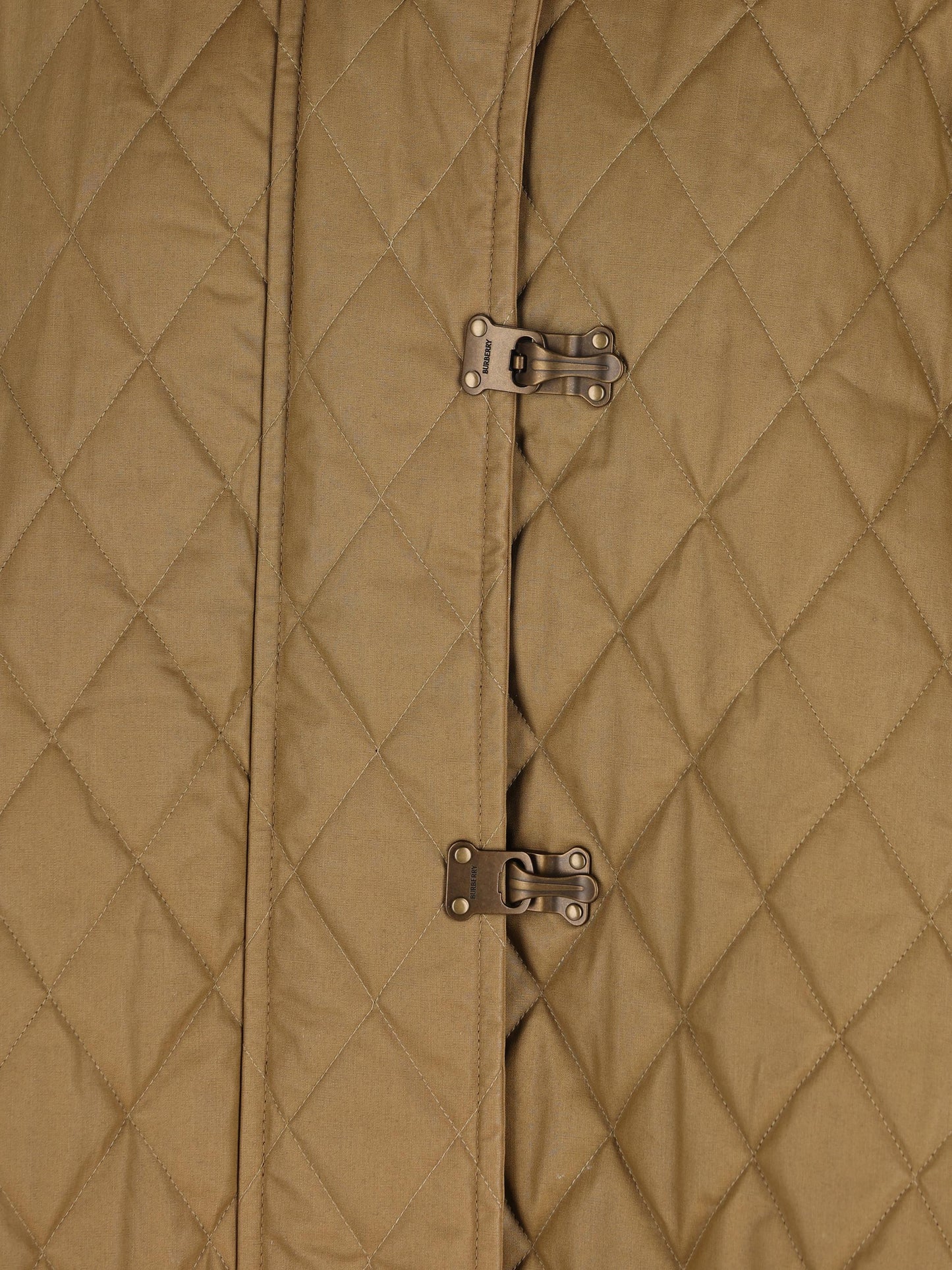 Mantella Heath in cotone trapuntato con collo in shearling 8122271 C2556 BURBERRY 