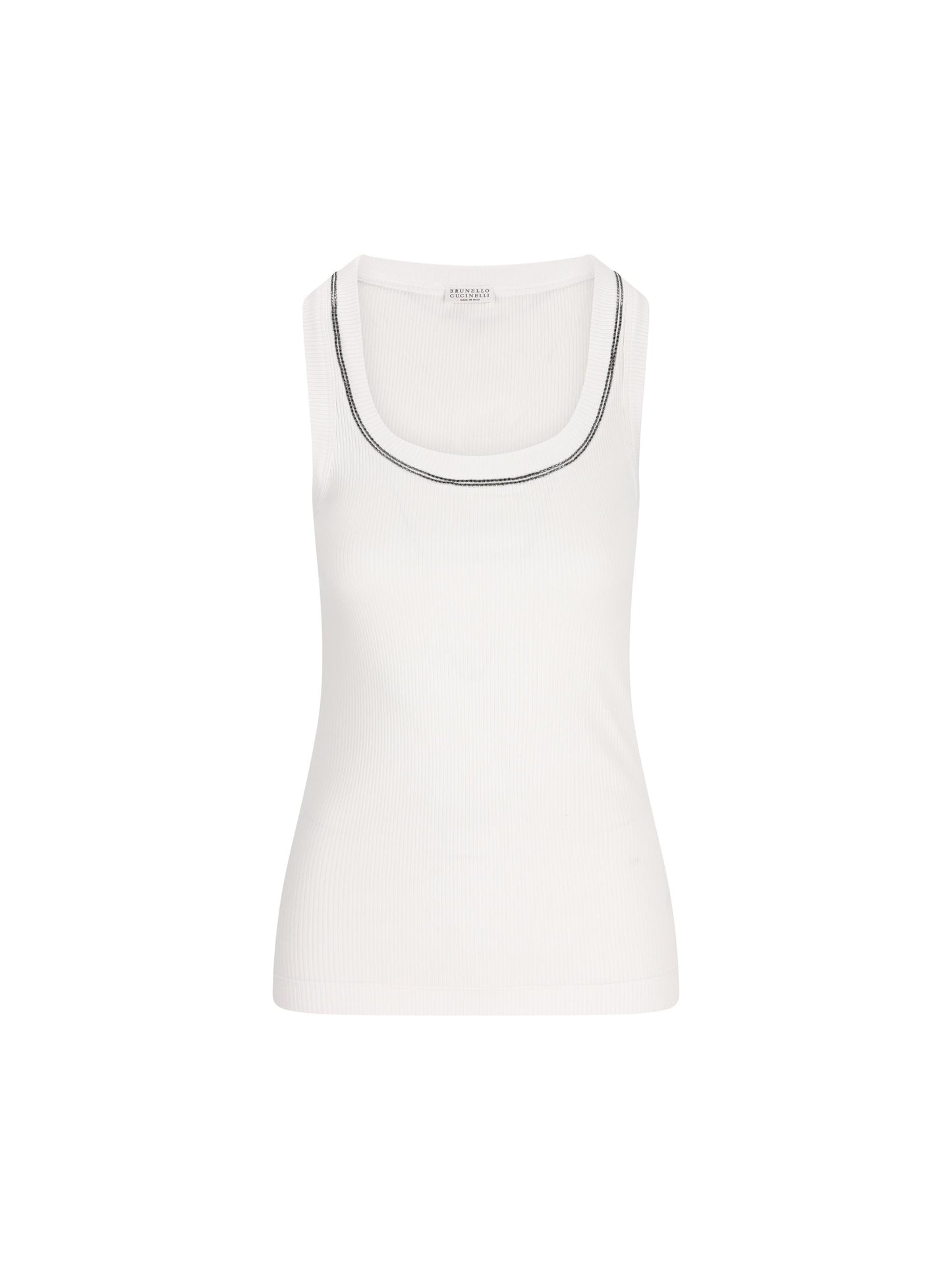 Top realizzato in cotone ed elastan. MG902BW710 C159 BRUNELLO CUCINELLI 