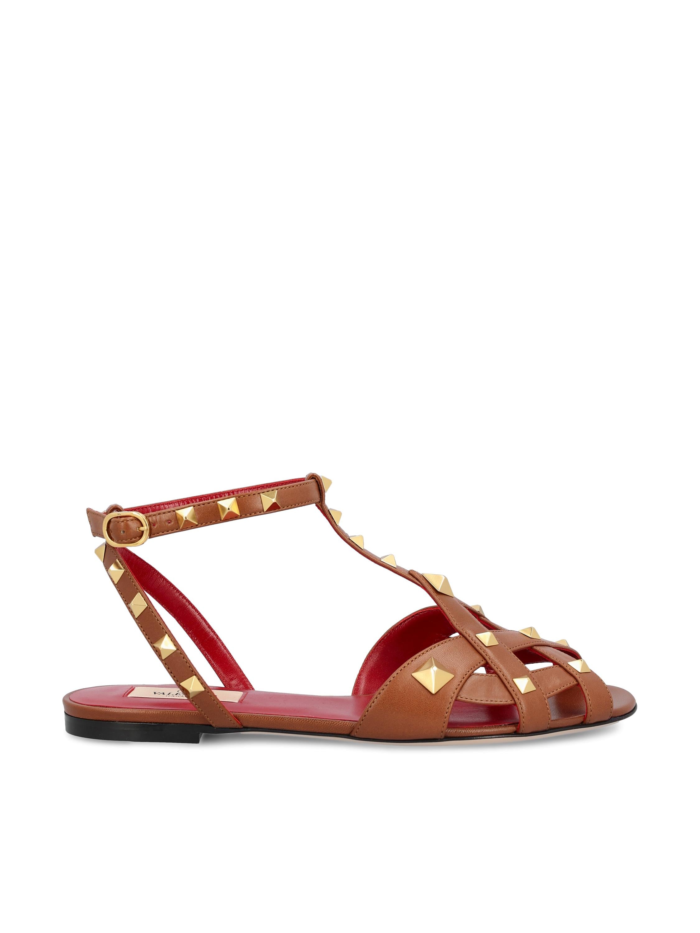 Sandale Valentino Garavani Studdy din piele- Franzkraler.com
