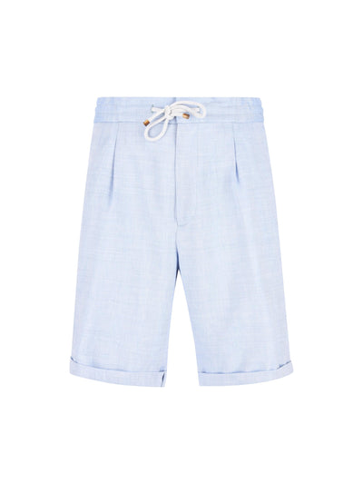 Shorts realizzati in lino e lana. MZ408U0020 C024 BRUNELLO CUCINELLI 