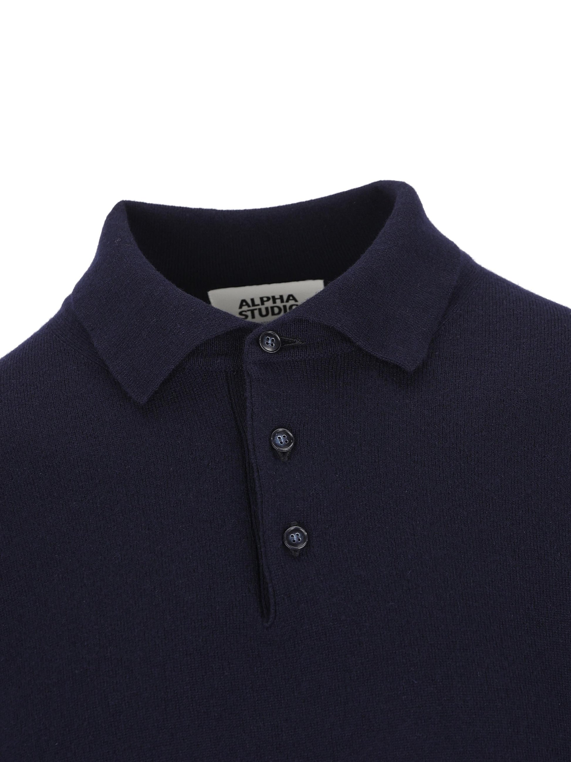 Polo realizzata in cashmere 3153B 1001 ALPHA STUDIO 