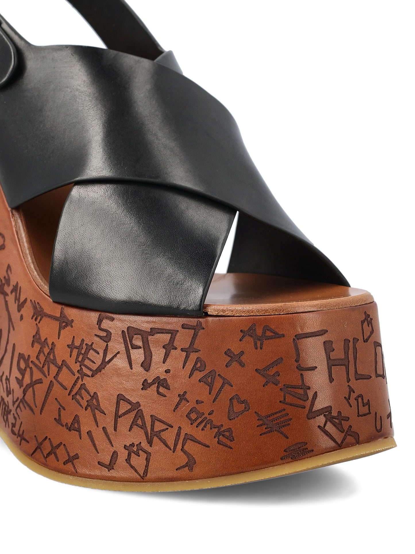 Sandali realizzati in vacchetta semi-lucida CHC24A02YLU 001 CHLOE' 