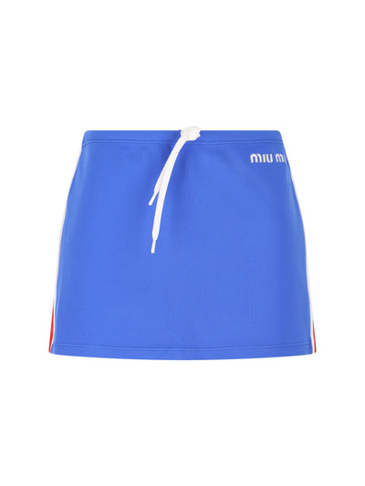 Minigonna realizzata in poliammide riciclata. MMG584 148OF0Q0U MIU MIU 