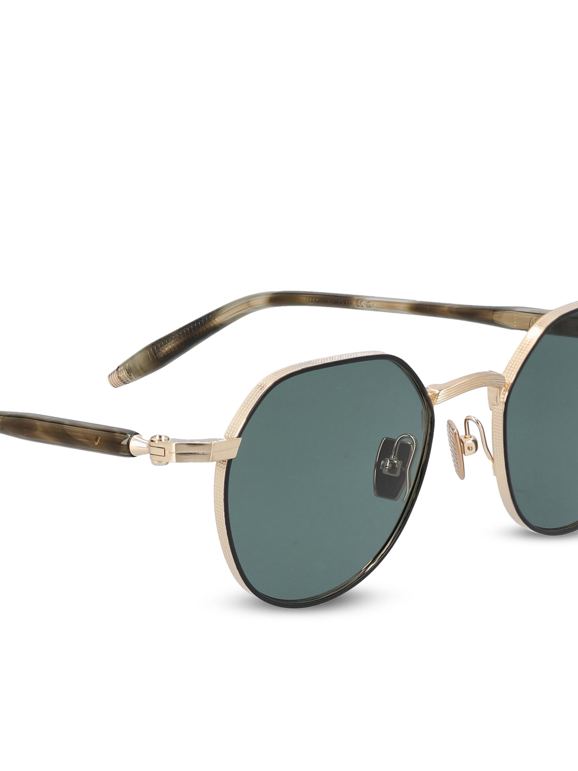 Occhiali da sole realizzati in titanio. AKS-522A-50 GLD - GRN AKONI 
