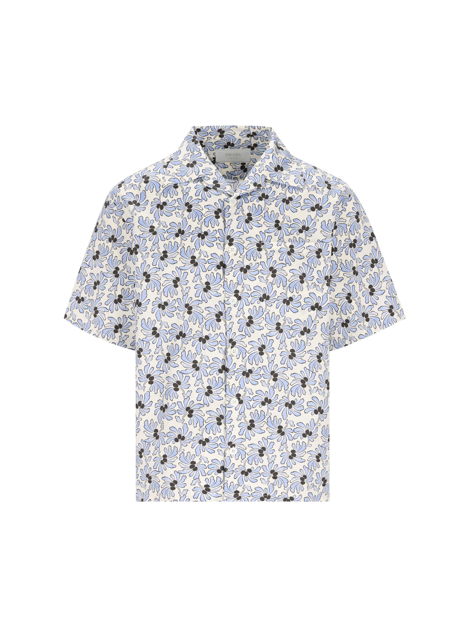 Camicia bowling stampata in misto cotone UCS414 19GUF0EL0 PRADA 