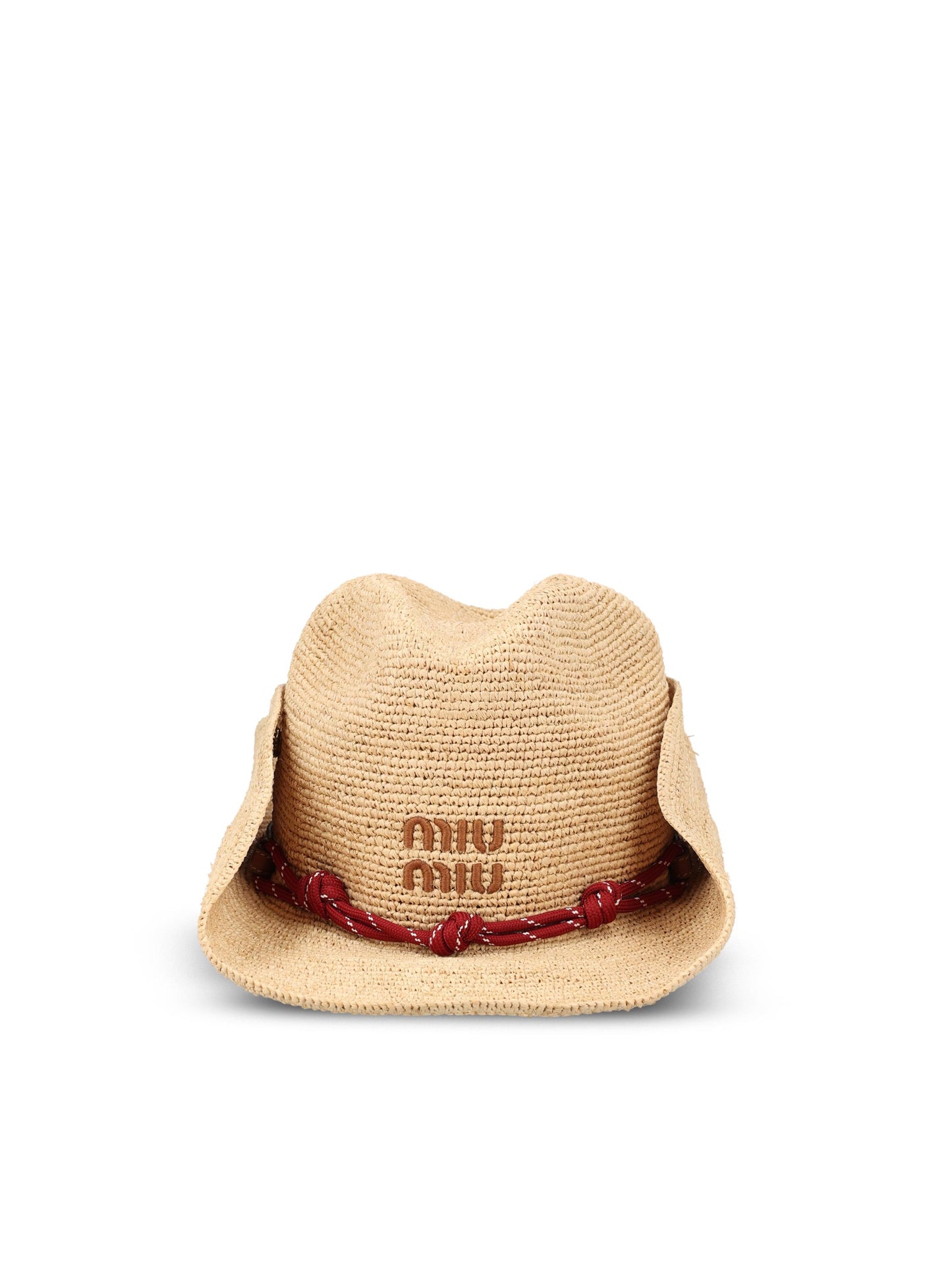 Cappello in rafia 5HC335 2CWEF0Y59 MIU MIU 