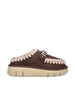 Slide realizzate in vera pelle di montone. FW531001A MOCHA MOU 