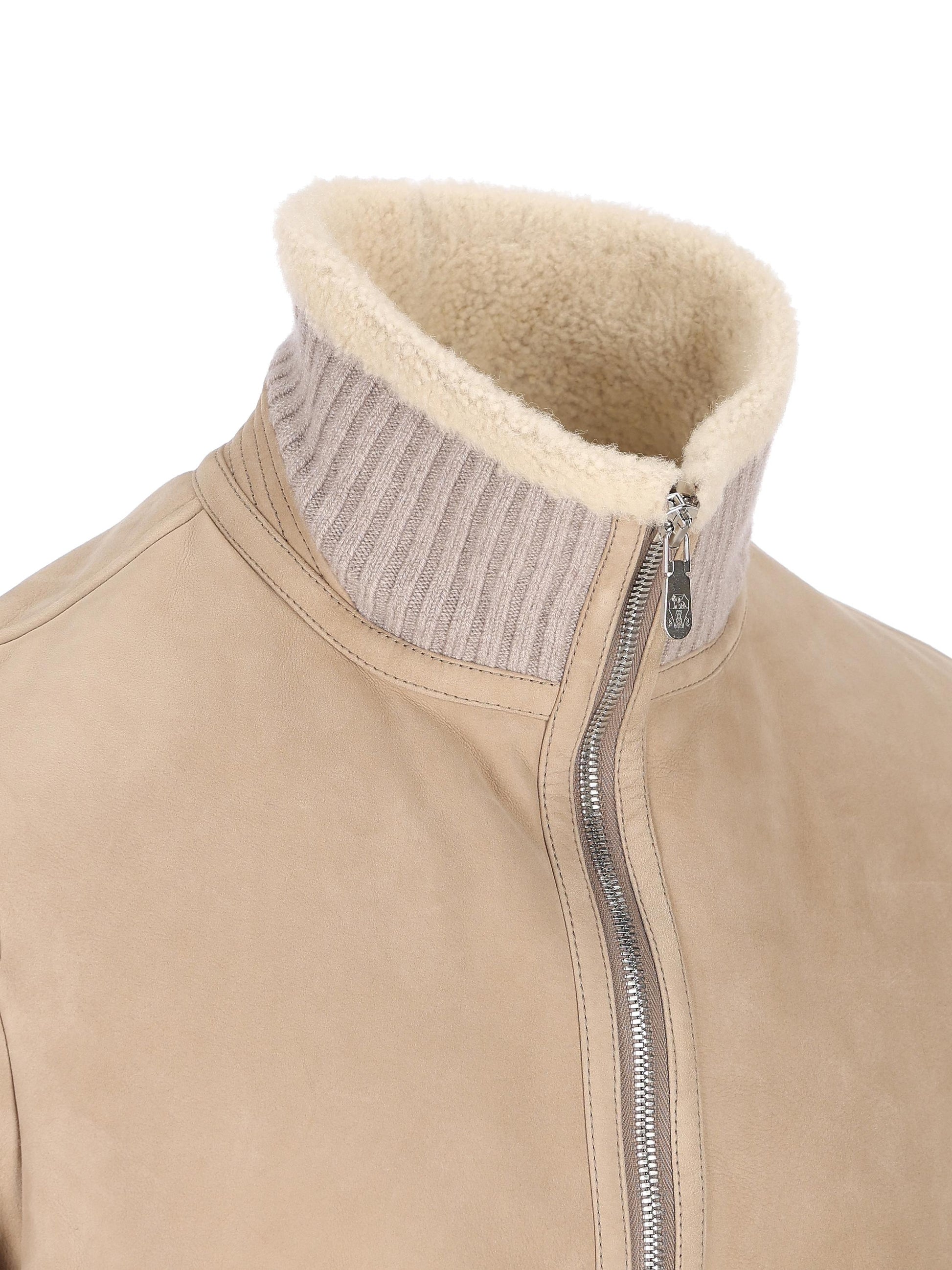 Bomber in shearling. MPMLS1737 C4248 BRUNELLO CUCINELLI 