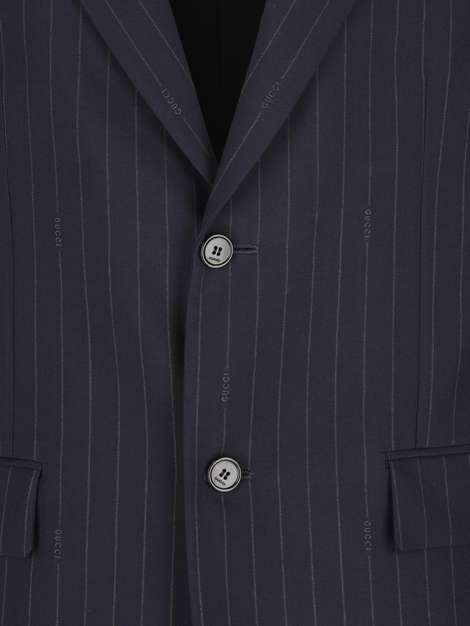 Giacca realizzata in lana gessata. 846711 ZAS7A4405 GUCCI 