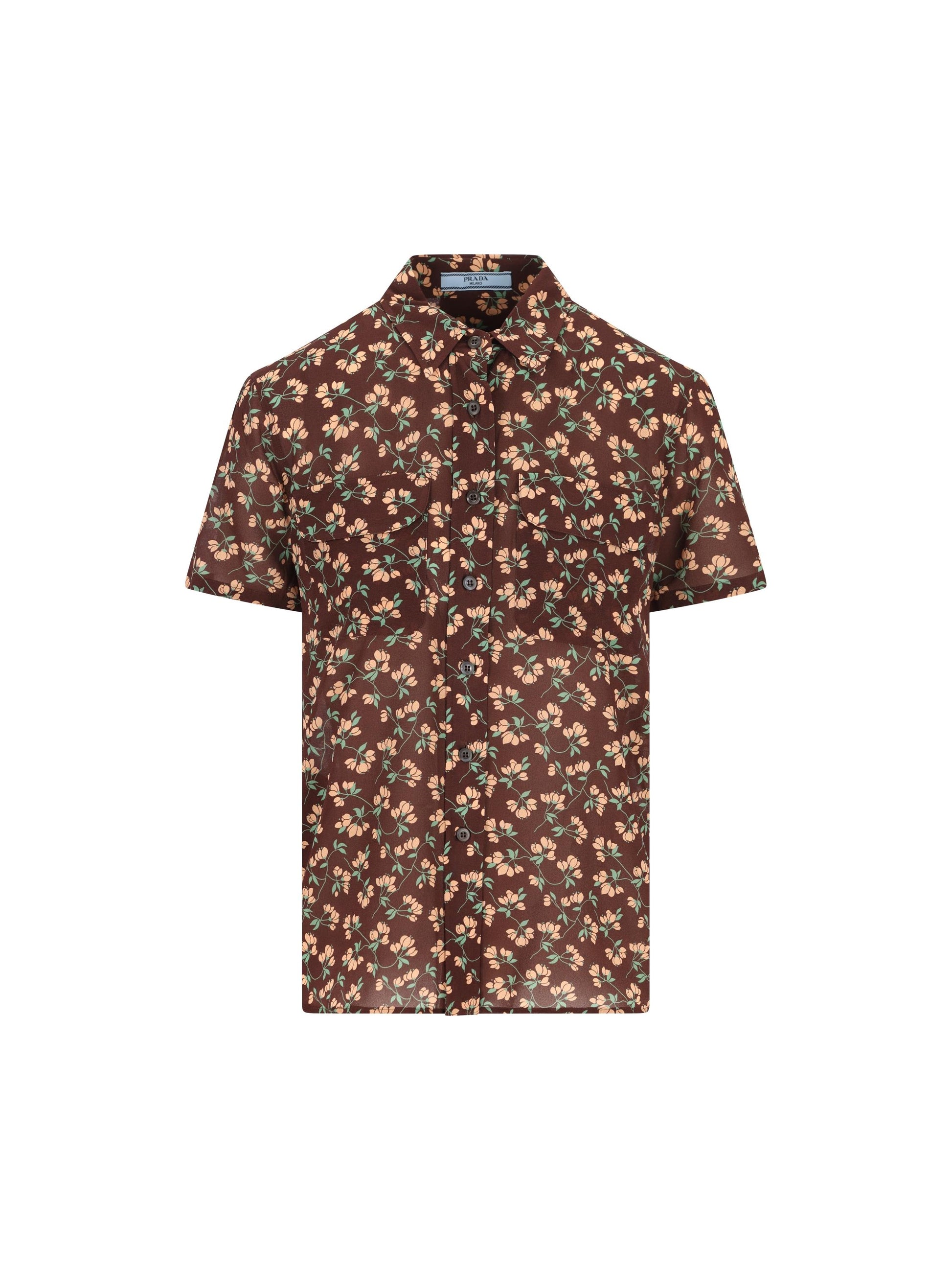 Camicia in seta stampata P413IG 17UXF0192 PRADA 