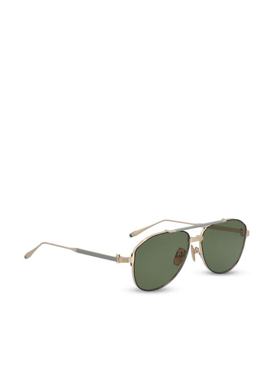 Occhiali da sole realizzati in titanio. AKS-521A-57 GLD - BLK AKONI 