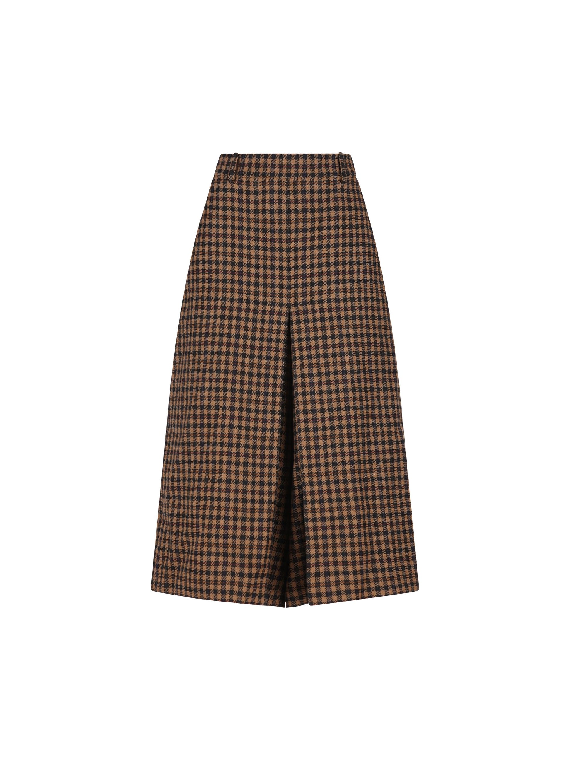 Gonna pantalone realizzata in lana a quadri. 831073 Y3J122945 SAINT LAURENT 