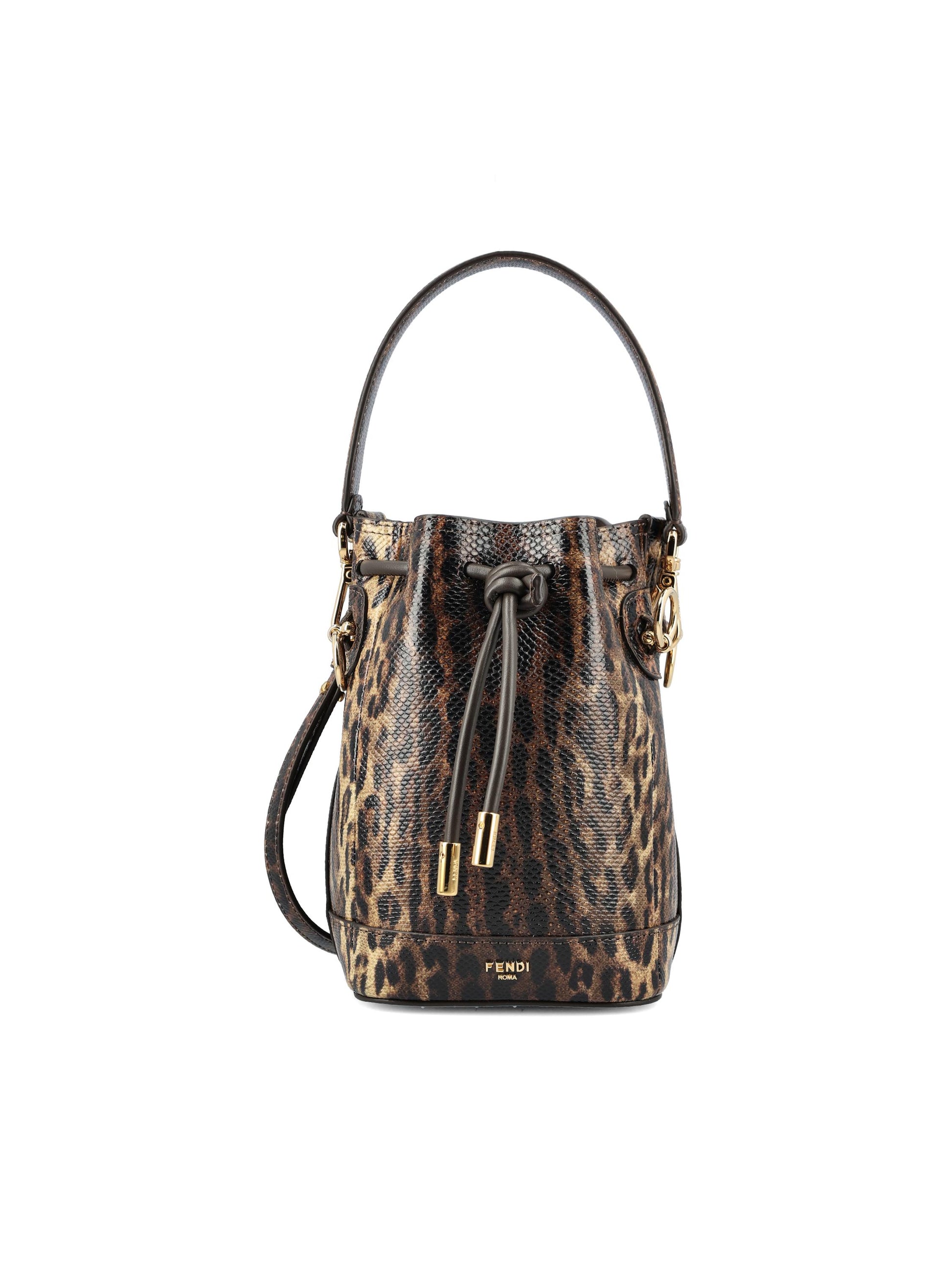 Secchiello realizzato in pelle. 8BS109 AV54F1N1S FENDI 