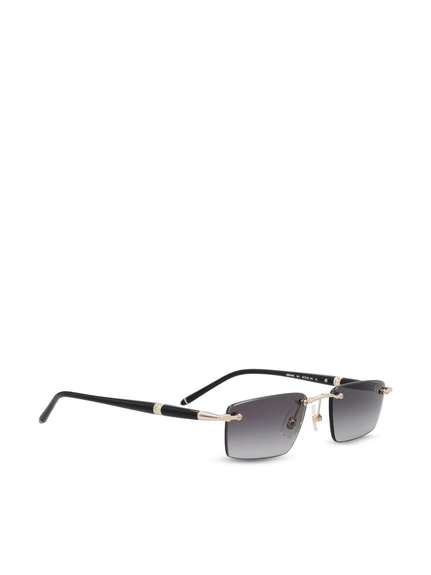 Occhiali da sole in metallo MB0484S GOLD-BLACK-GREY MONTBLANC 