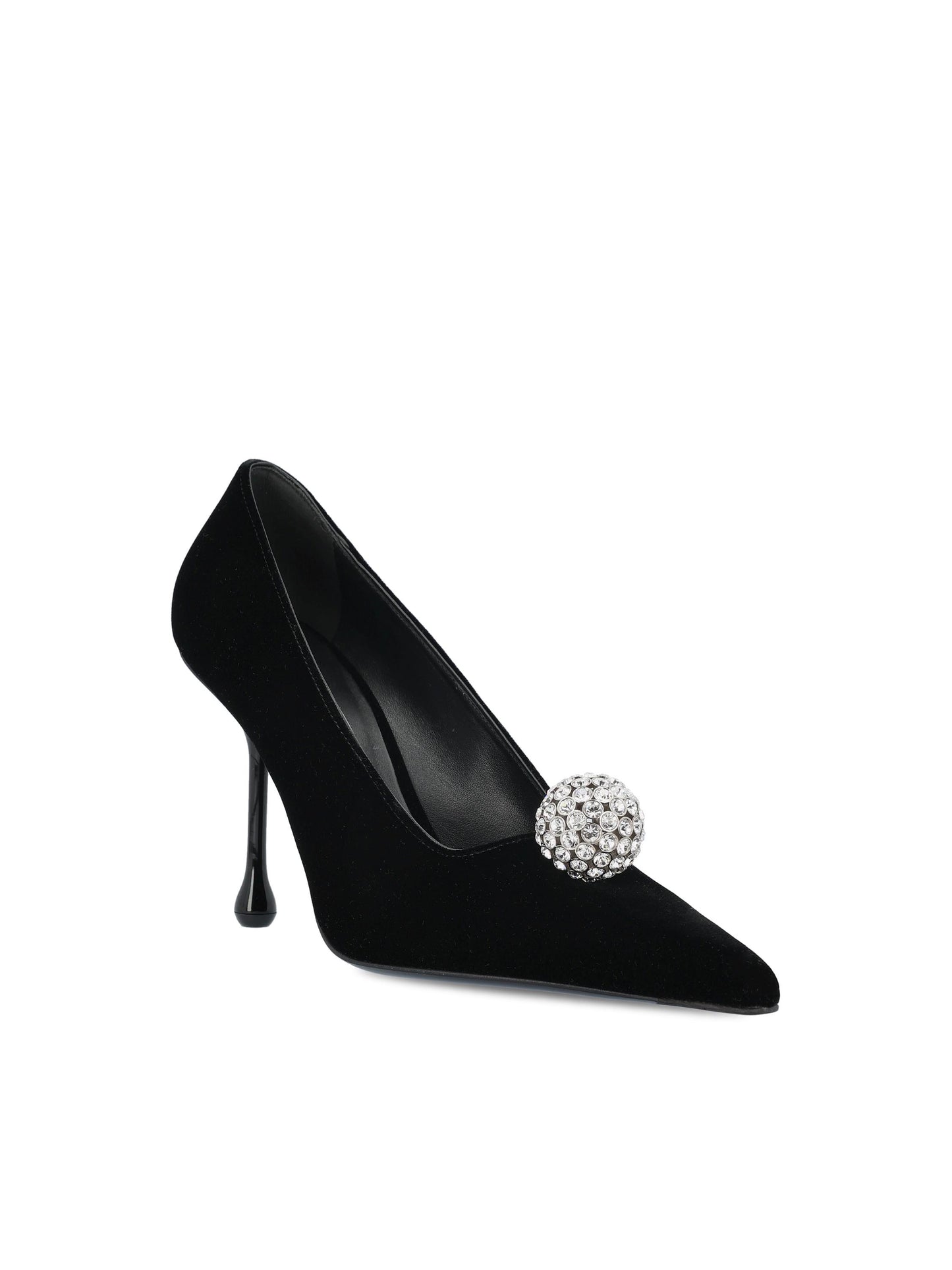 JIMMY CHOO ORB PUMP 95IQBBLACK/CRYSTAL