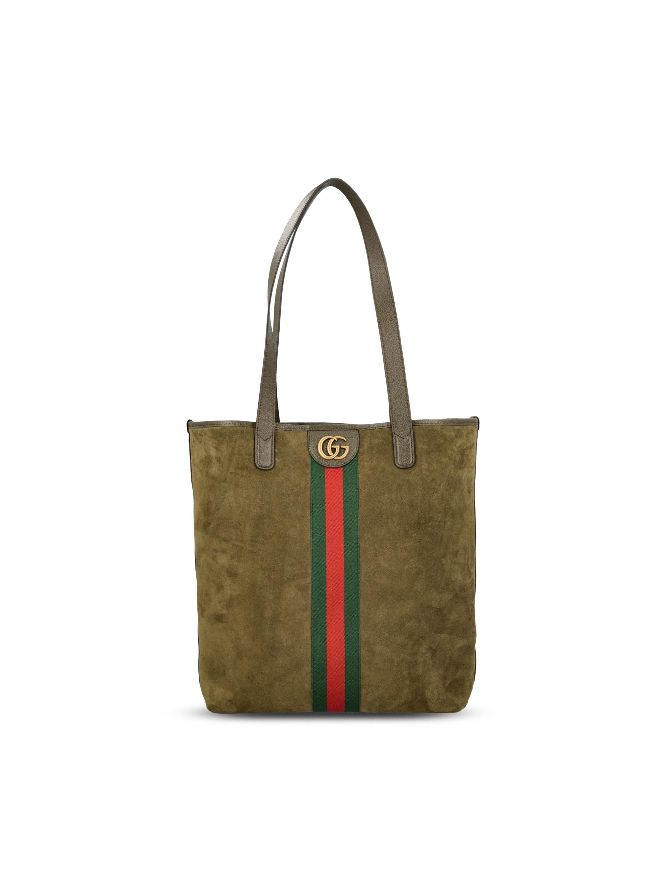 Authentic Gucci トートバッグ ベージュ グリーン GUCCI（グッチ） チルドレンズ GGキャンバス シェリーライン