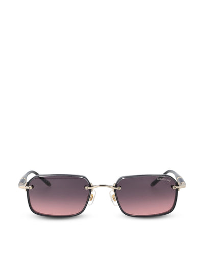 Occhiali da sole realizzati in metallo. MB0483S GOLD-BLACK-GREY MONTBLANC 