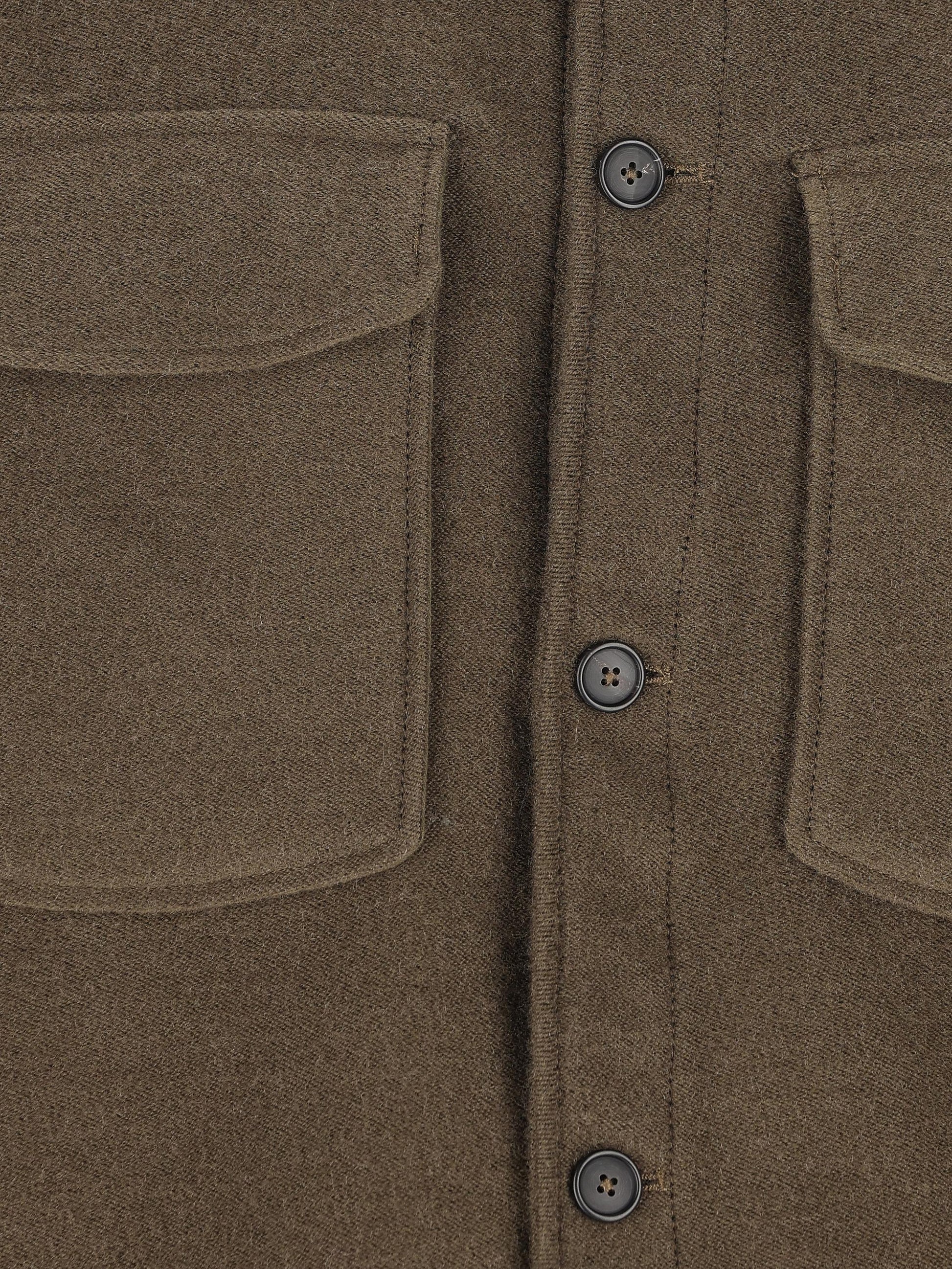 Overshirt in Lana e Cotone con Tasche 19MMOS008A 110527A696 MASSIMO OSTI STUDIO 