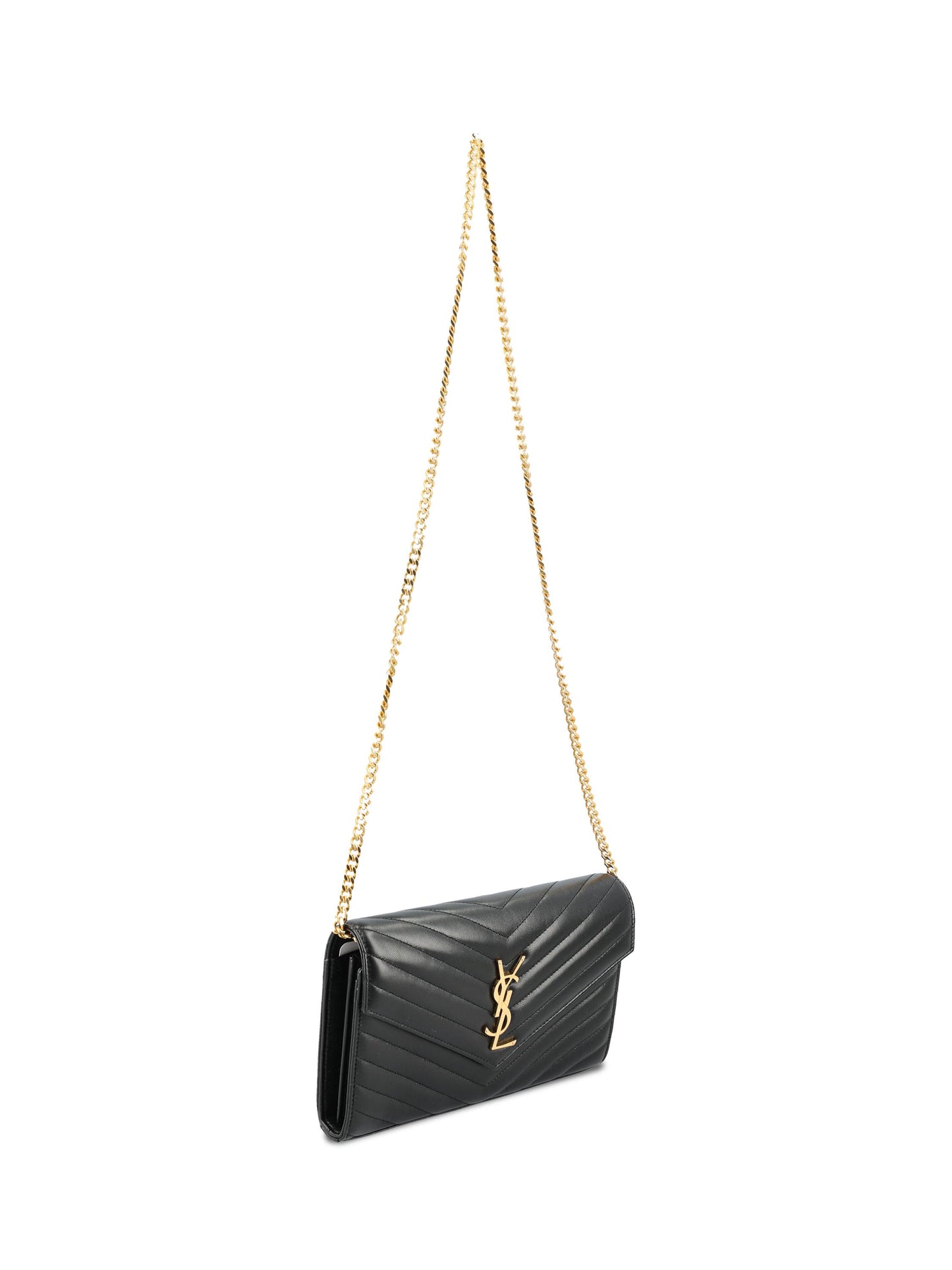 Pochette con catena Cassandre in pelle di agnello 377828 AAA441000 SAINT LAURENT 