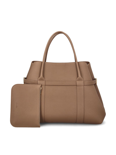 Ghiera Shopper Large in pelle di vitello. FAO7463 D0Q9 LORO PIANA 