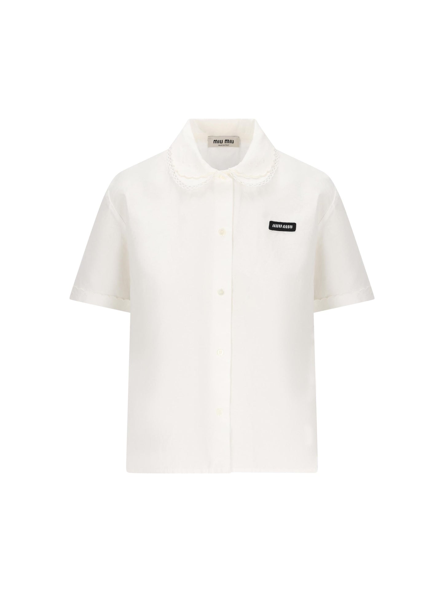 Camicia realizzata in cotone e lino. MK1932 163MF0009 MIU MIU 