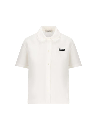 Camicia realizzata in cotone e lino. MK1932 163MF0009 MIU MIU 