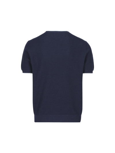 Maglia a maniche corte in seta e cotone UMF007 16XUF0008 PRADA 