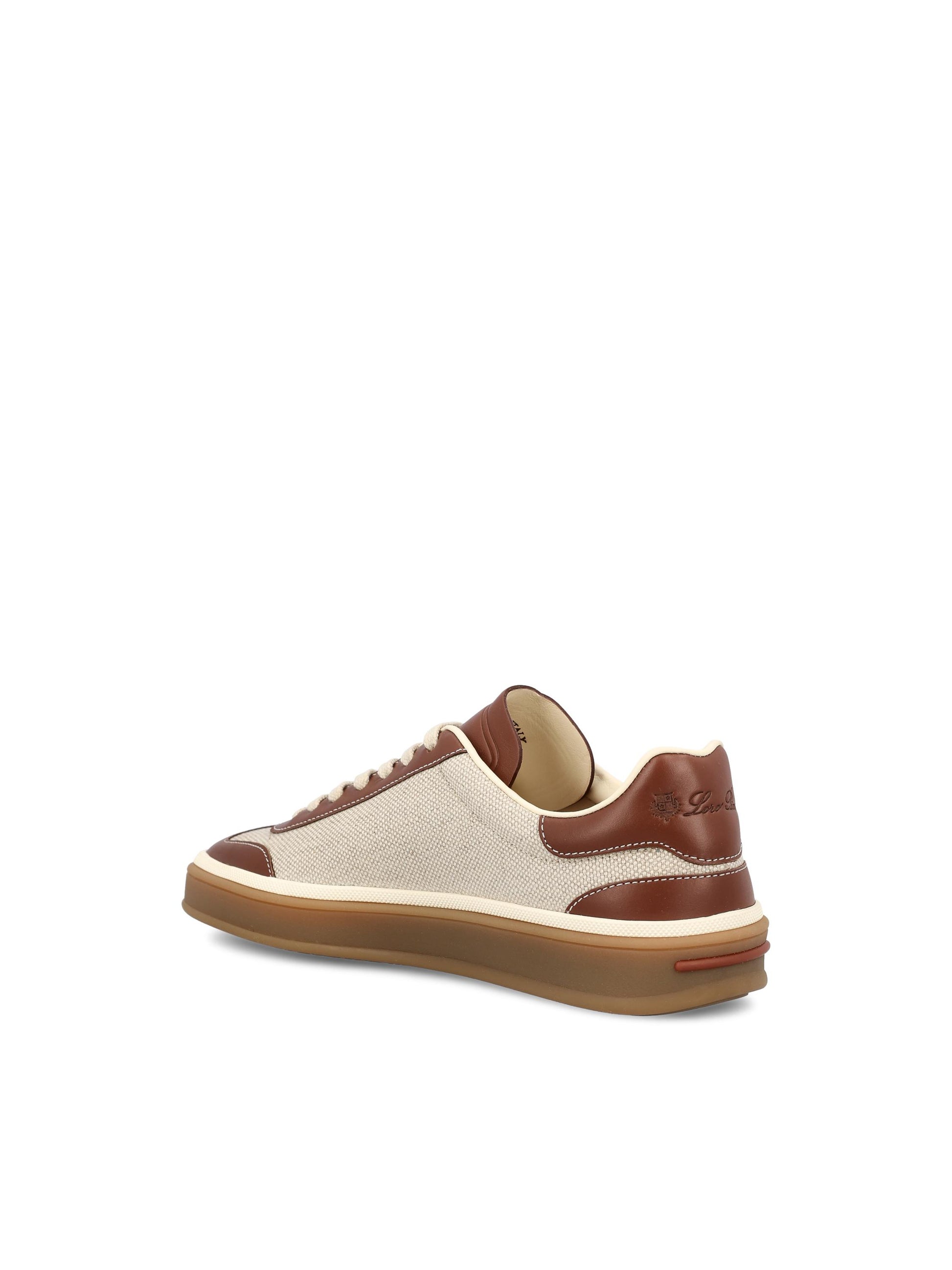 Sneakers realizzate in suede e lino. FSW0085 B4AU LORO PIANA 