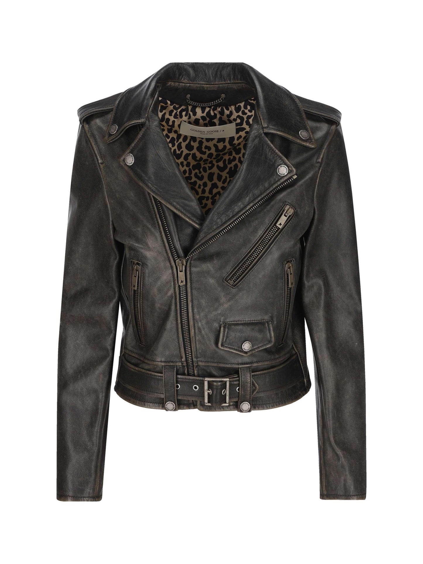 Chiodo in pelle. GWP00848 P00064790100 GOLDEN GOOSE 