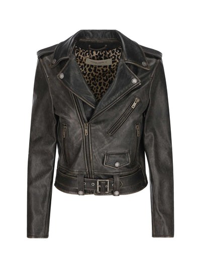 Chiodo in pelle. GWP00848 P00064790100 GOLDEN GOOSE 