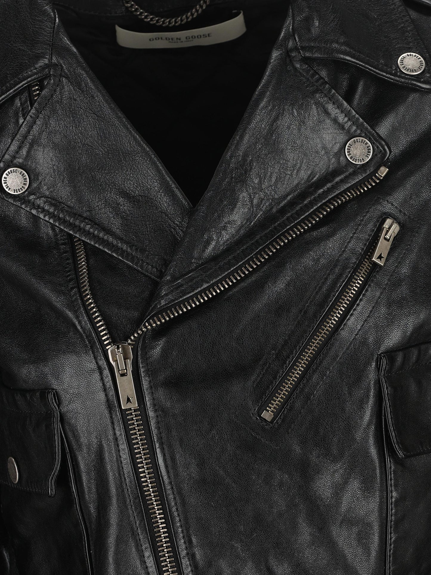 Chiodo realizzato in pelle ovina. GWP02137 P00119590100 GOLDEN GOOSE